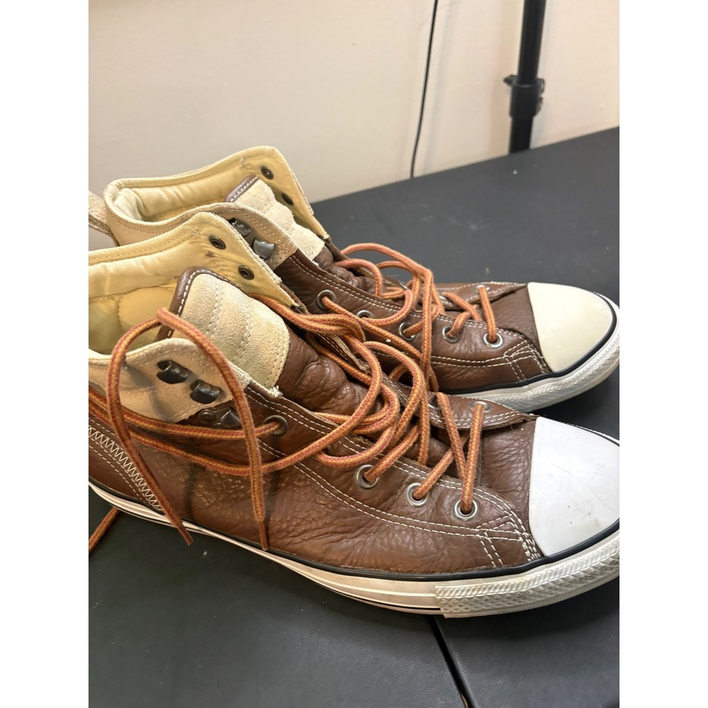 Converse Chuck Taylor All Star Brown Leather Suede High Top Boot Mens 12 139820C - Picture 2 of 6
